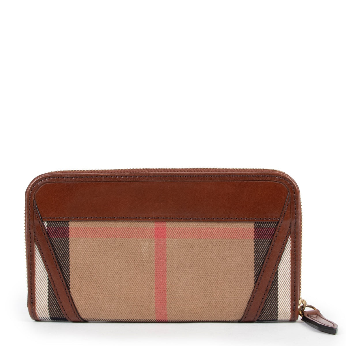Buy an authentic second hand Burberry Checked Canvas and Leather Wallet in very good condition at Labellov