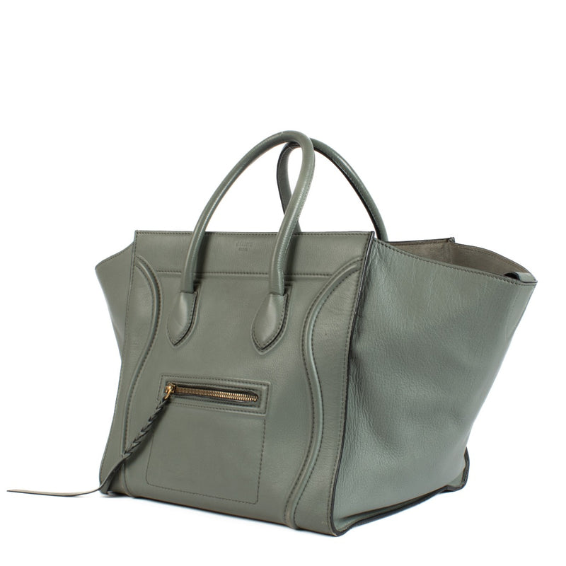 Shop safe online at Labellov in Antwerp, Brussels and Knokke this 100% authentic second hand Celine Teal Luggage Phantom Bag
