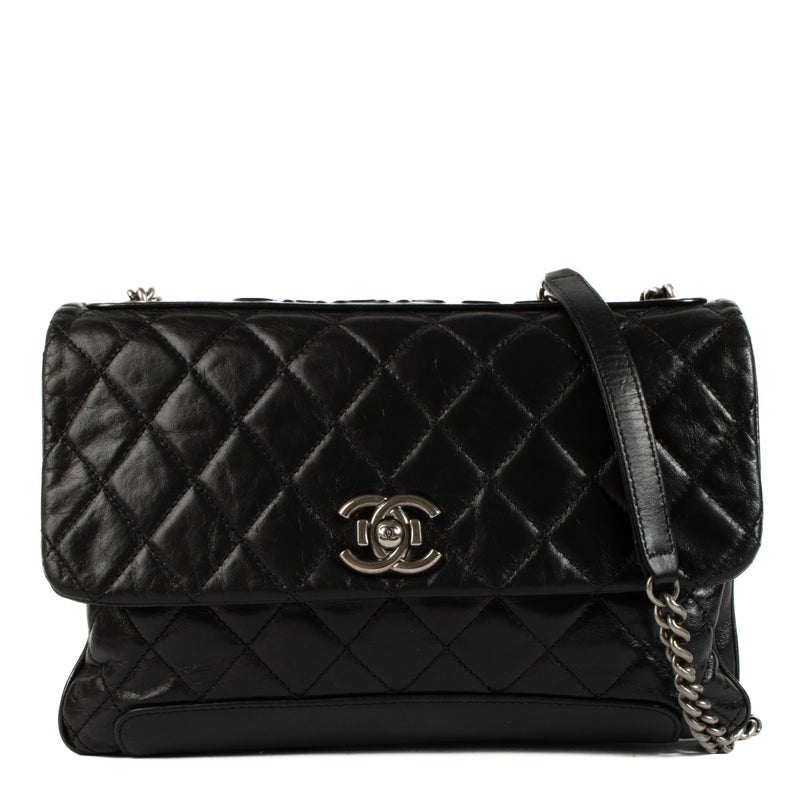 Chanel Zwart Kalfsleer Flap Bag