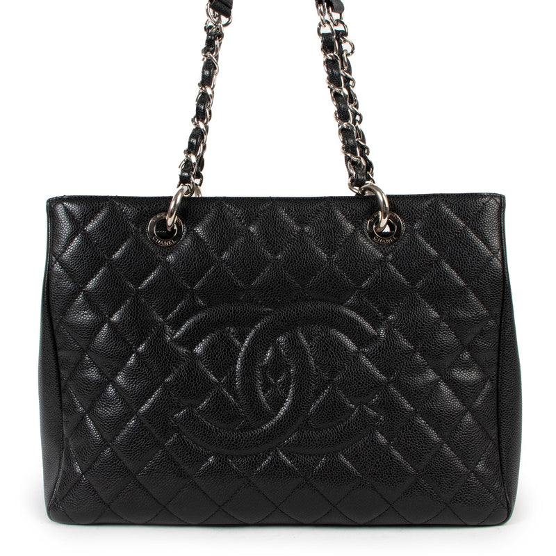 Chanel GST Grand Shopping Tote Black Caviar Shoulder Bag