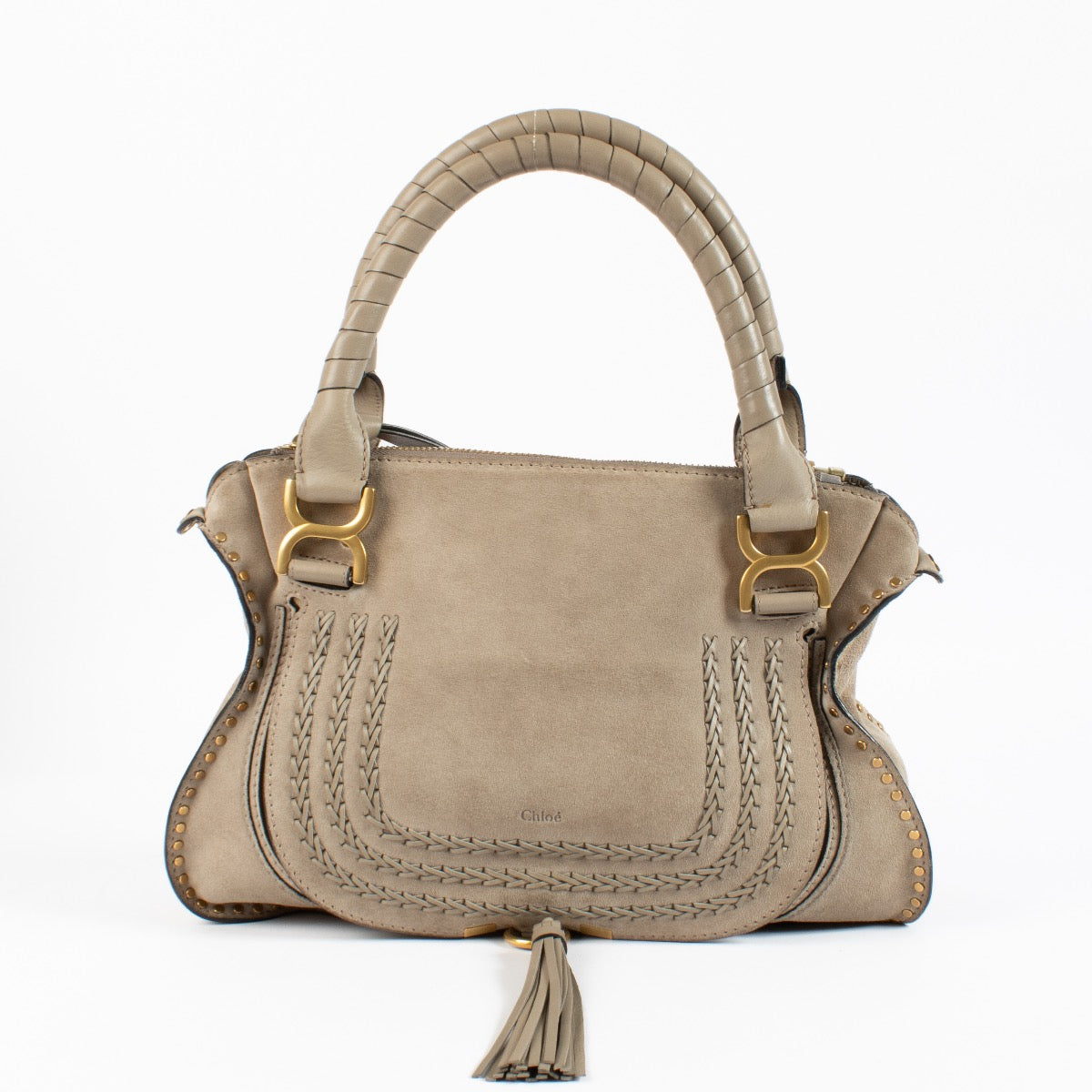 Shop 100% authentic second hand Chloé Motty Grey Marcie Bag on Labellov.com