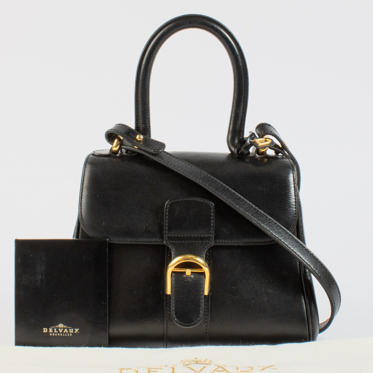 Delvaux Black Leather Vintage Brillant Mini