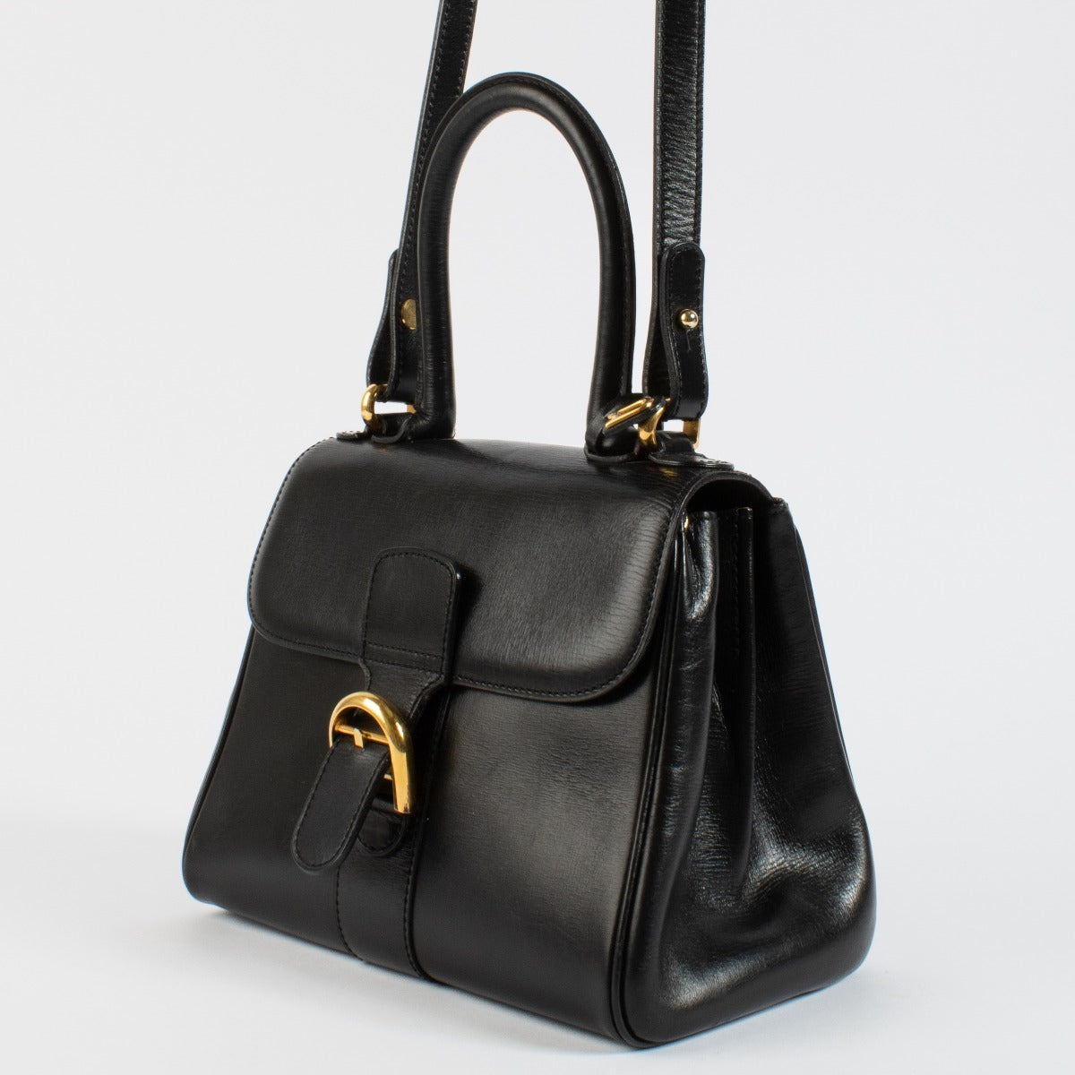 Delvaux Black Leather Vintage Brillant Mini