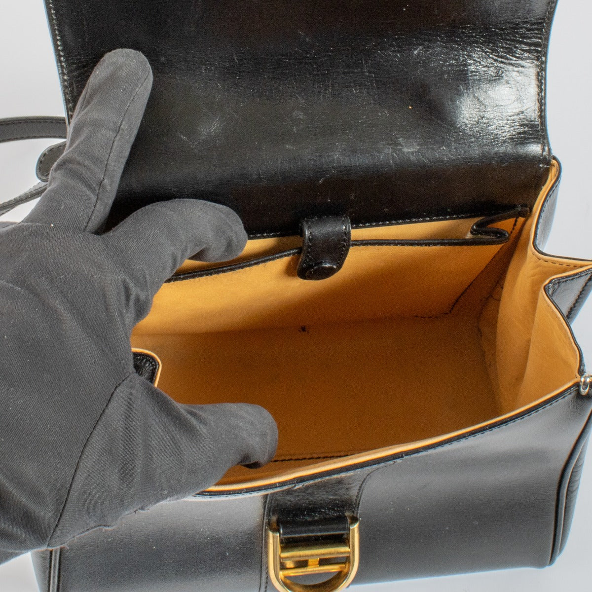 Delvaux Black Leather Vintage Brillant Mini