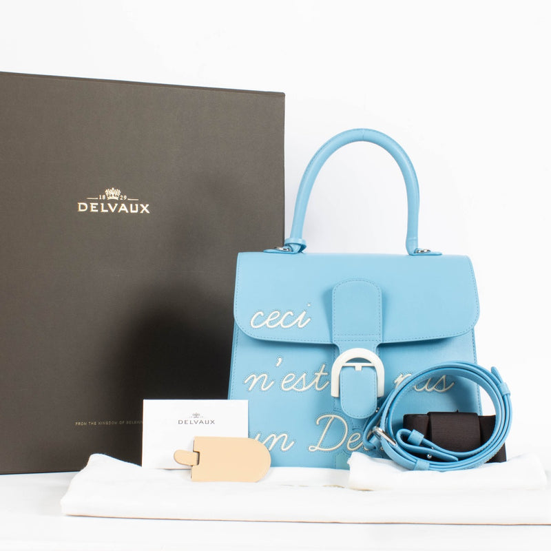 Shop this authentic luxury Delvaux Ciel Box Calf Brillant L'Humour MM Pre-Loved on Labellov.com