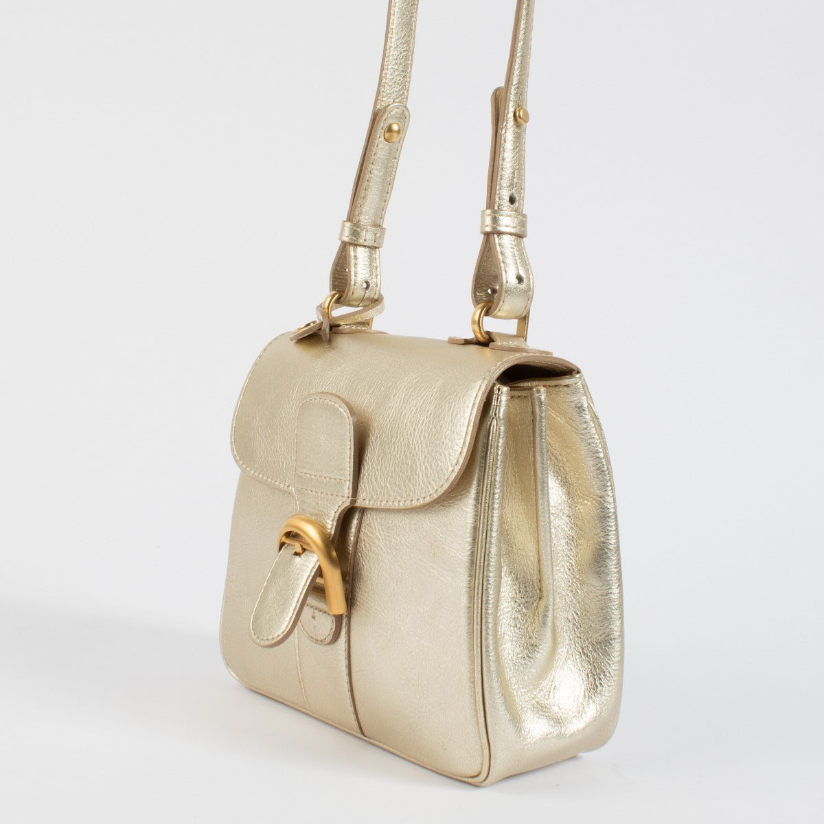 Delvaux Gouden Leren Brillant XS Tas