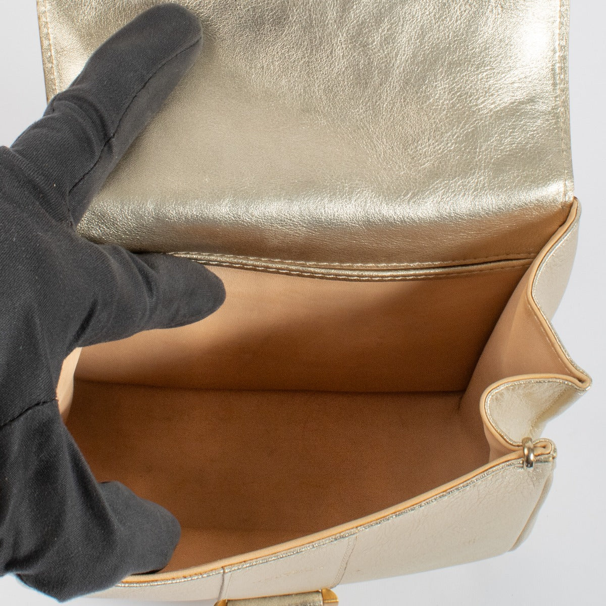 Delvaux Gouden Leren Brillant XS Tas