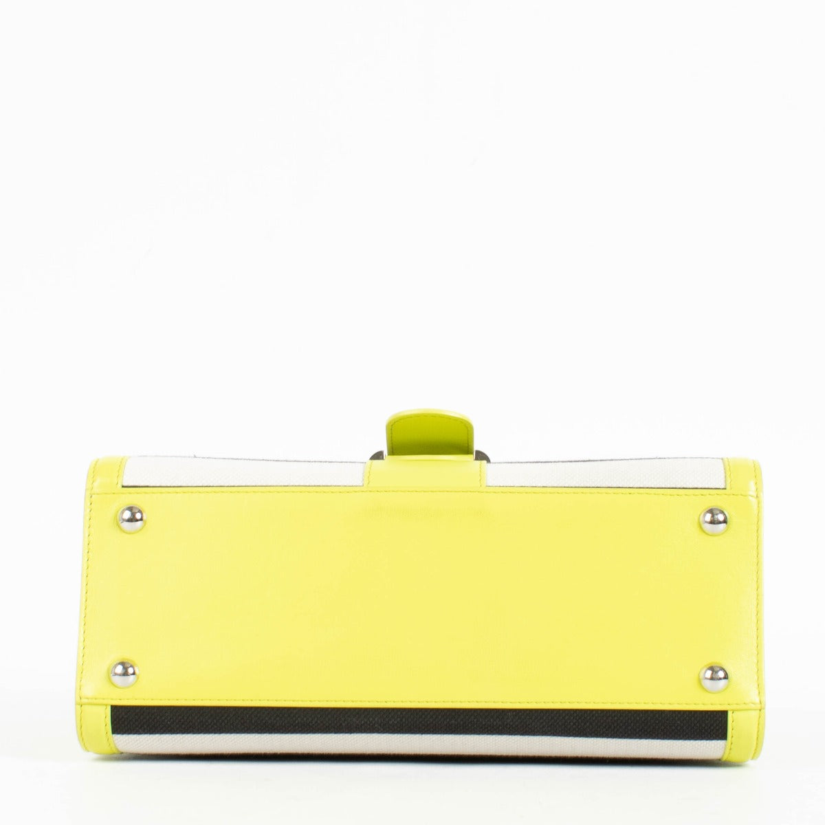 Authentic pre-loved Delvaux Absinthe Box Calf/Canvas Brillant East West Mini on Labellov.com