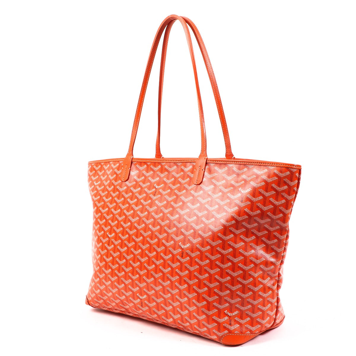 Goyard Orange Goyardine Artois MM Shoulder Bag in excellent condition at Labellov