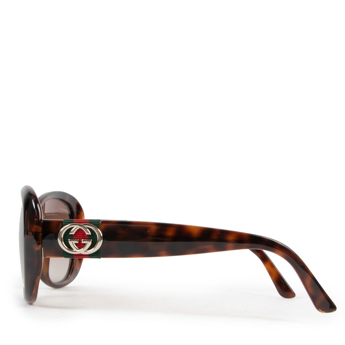 shop authentic second hand Gucci GG3644 Tortoise GG Web Sunglasses at labellov