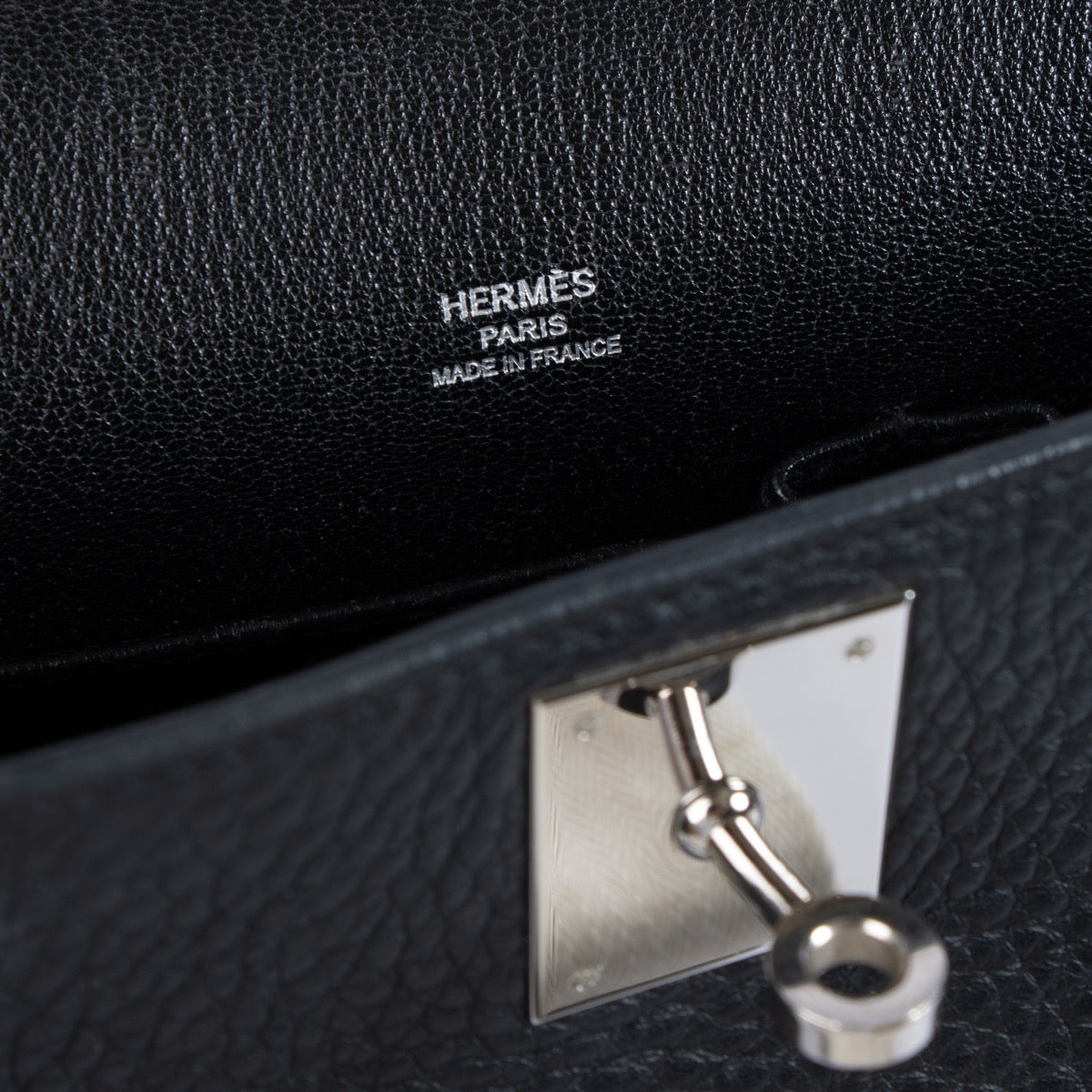 Shop 100% authentic second hand Hermès Jypsiere 28 Black Clemence PHW on Labellov.com