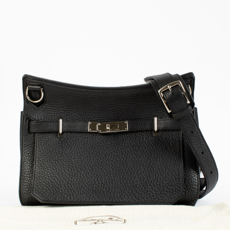 Shop 100% authentic second hand Hermès Jypsiere 28 Black Clemence PHW on Labellov.com