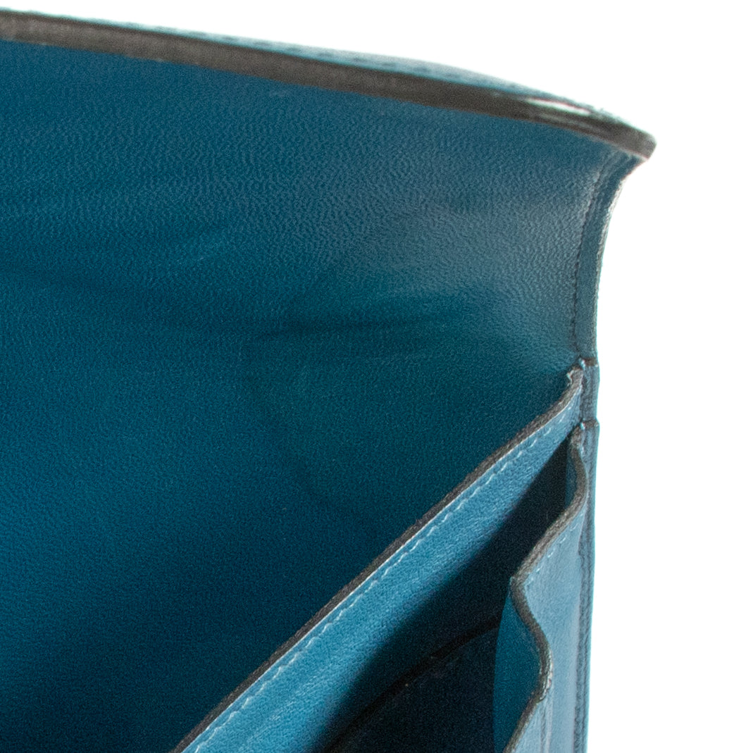shop 100% authentic second hand Hermès Dogon Duo Cobalt Swift Wallet on Labellov.com