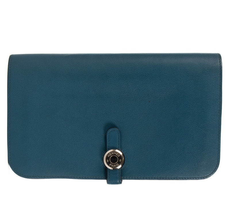 Hermès Dogon Duo Cobalt Swift Wallet