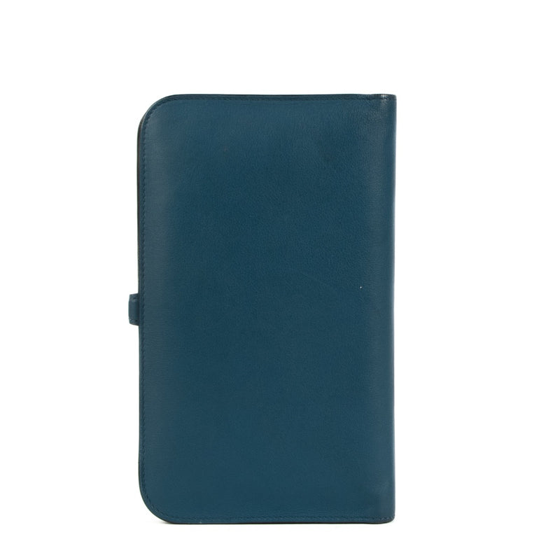 shop 100% authentic second hand Hermès Dogon Duo Cobalt Swift Wallet on Labellov.com