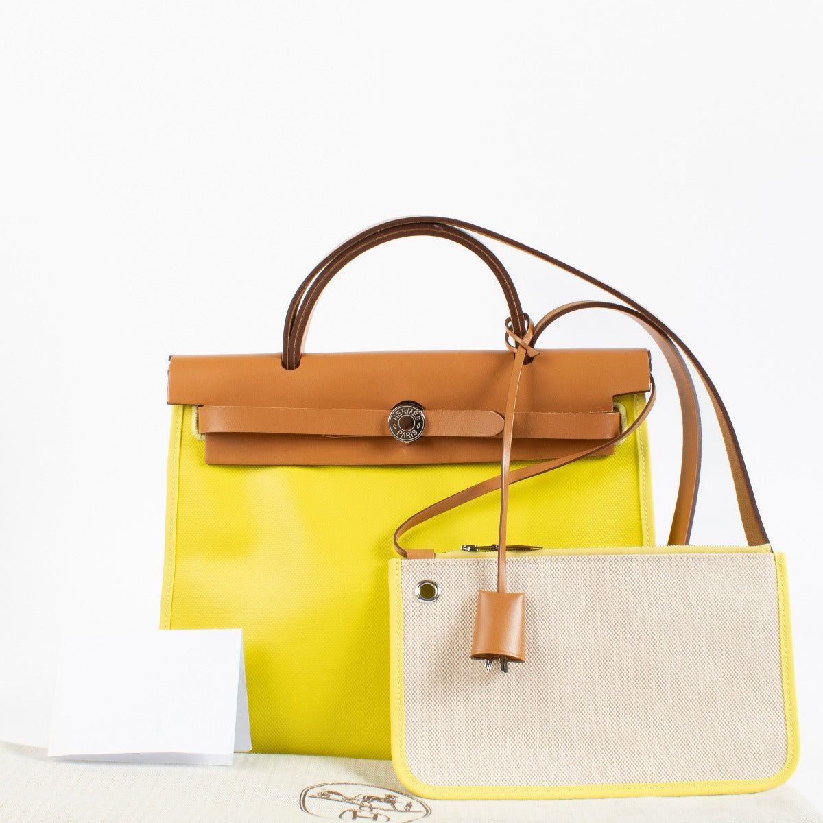 Hermès Herbag Zip 31 Lime Toile Berline/Hunter PHW