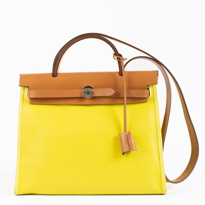 Hermès Herbag Zip 31 Lime Toile Berline/Hunter PHW