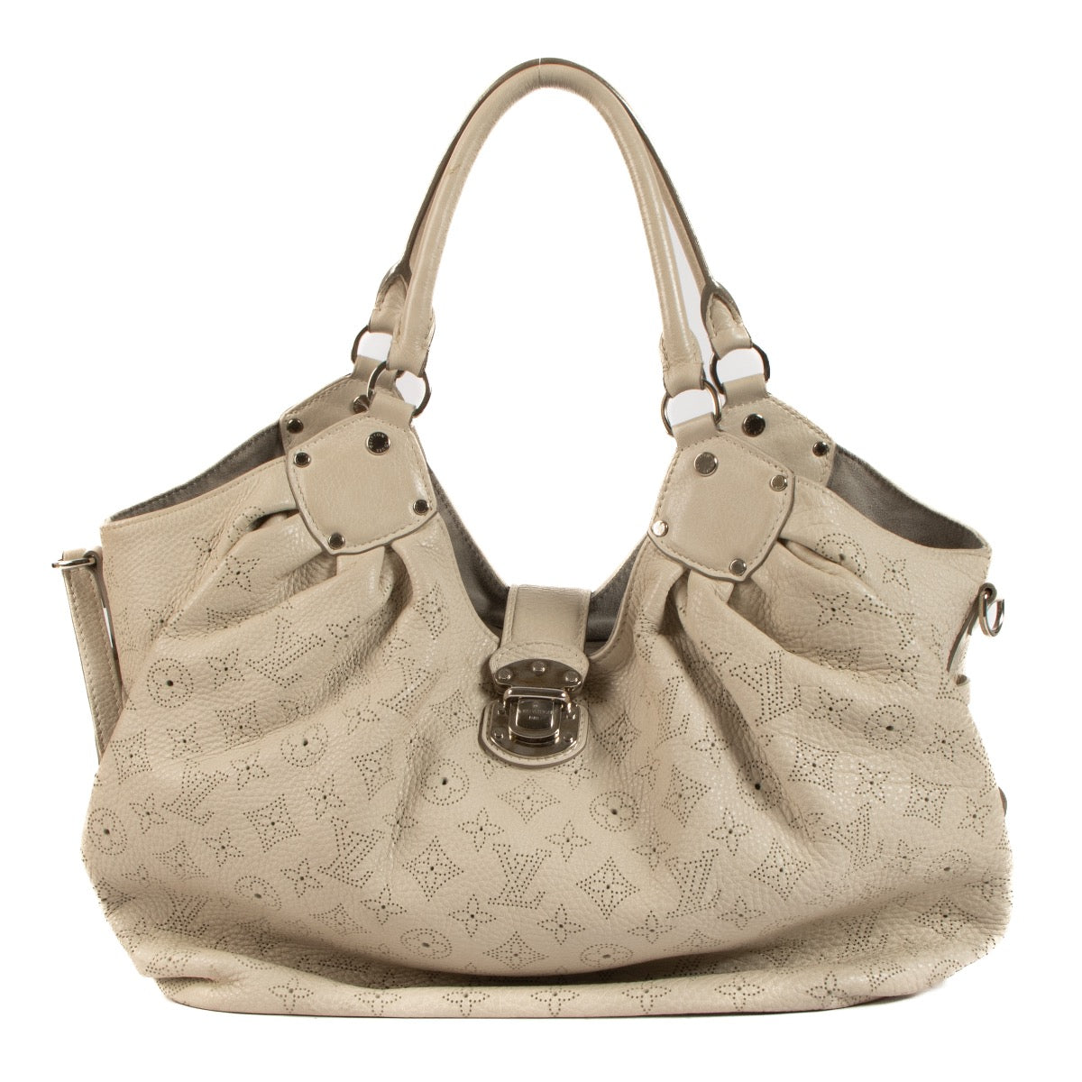 shop 100% authentic second hand Louis Vuitton Beige Neo L Mahina Hobo Bag on Labellov.com
