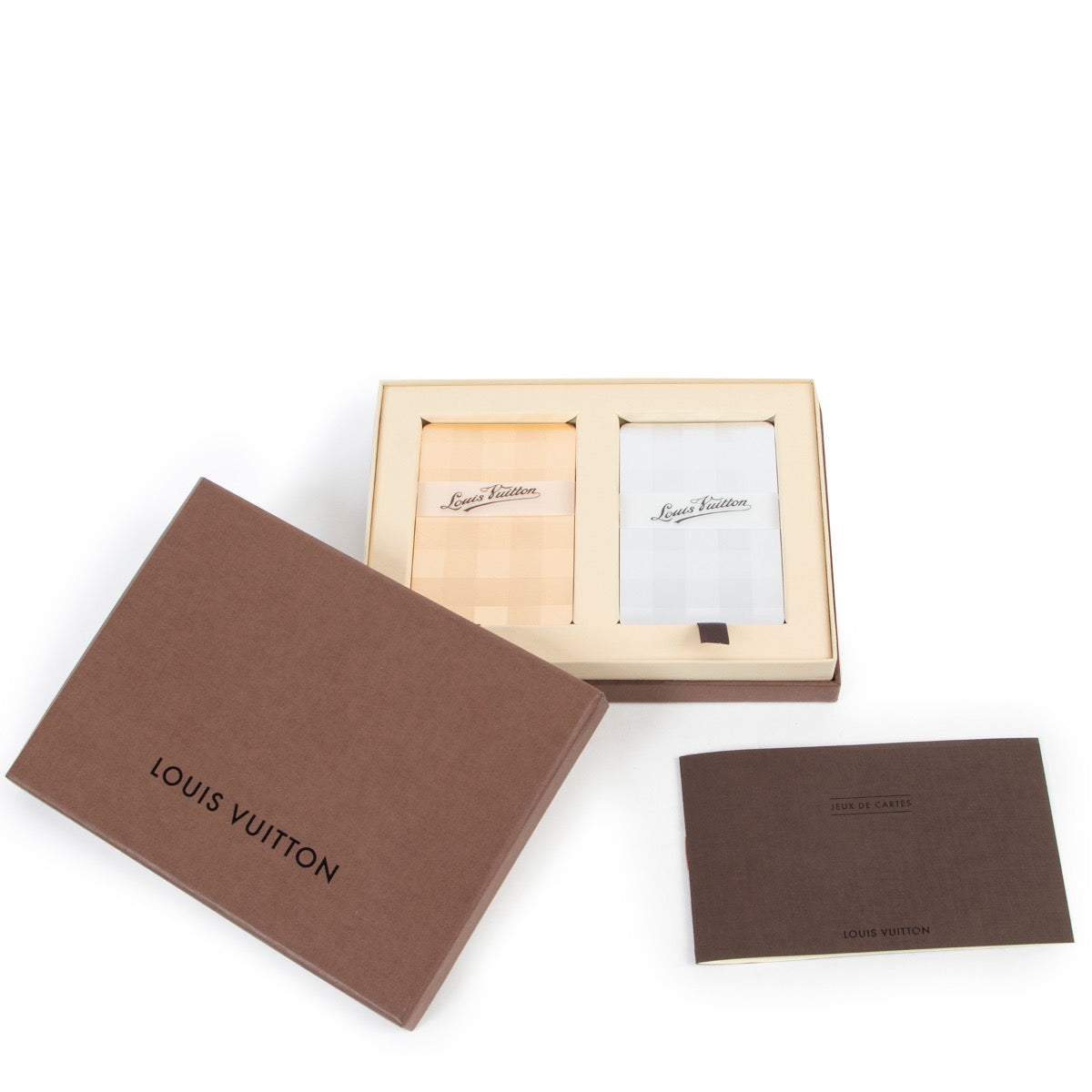 Buy an authentic pair of Louis Vuitton Gold and Silver Jeux De Cartes in pristine condition at Labellov
