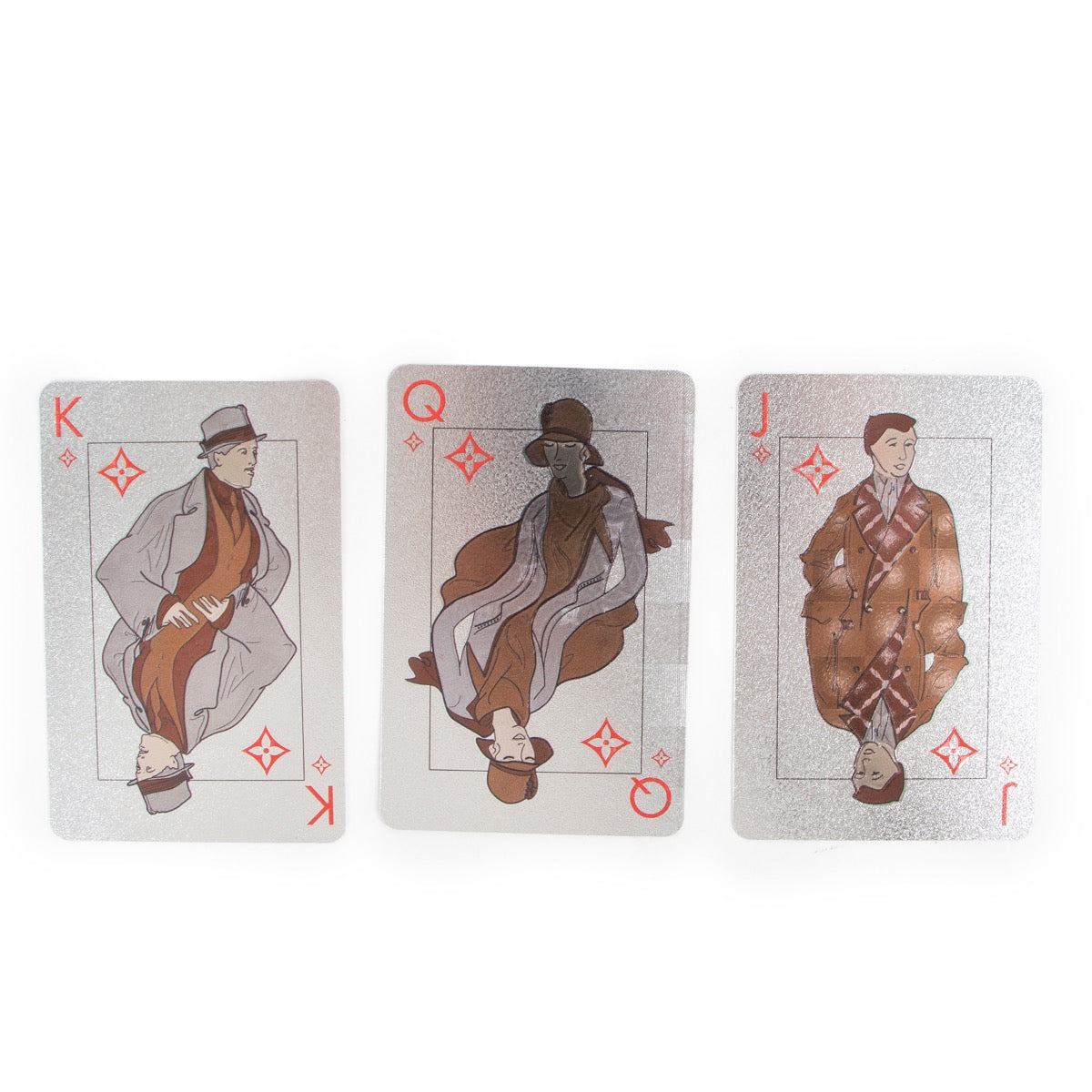 Buy an authentic pair of Louis Vuitton Gold and Silver Jeux De Cartes in pristine condition at Labellov