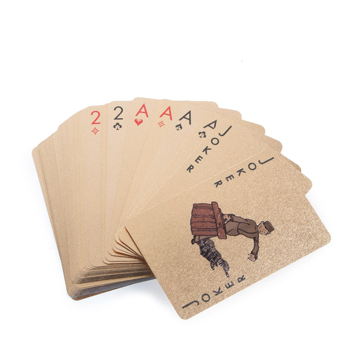 Buy an authentic pair of Louis Vuitton Gold and Silver Jeux De Cartes in pristine condition at Labellov