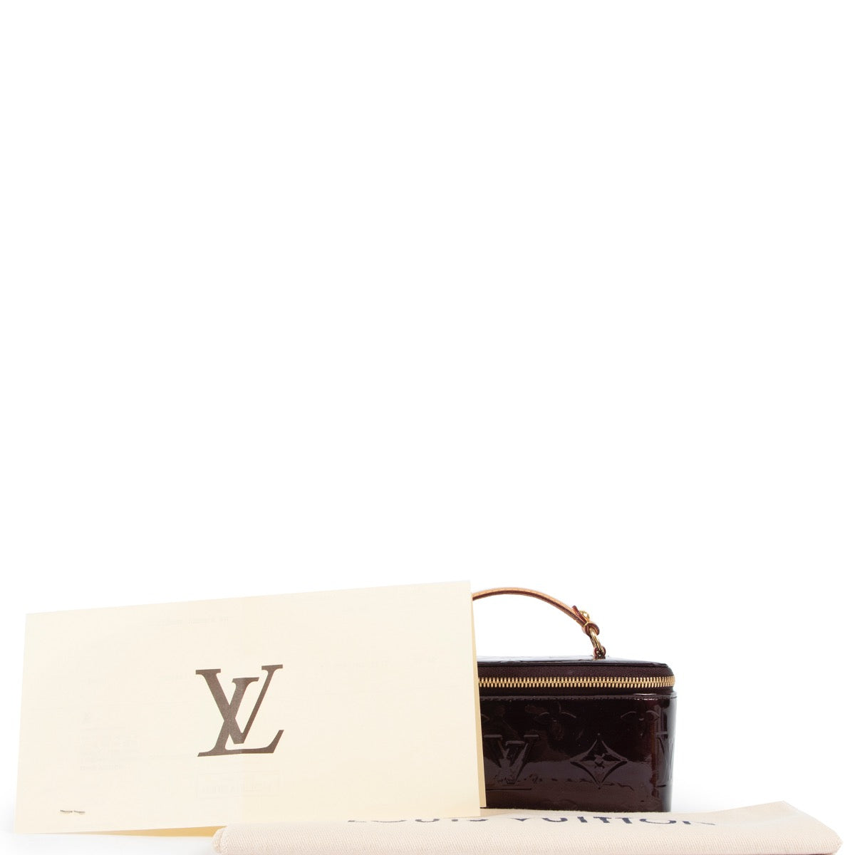 Buy an authentic second hand Louis Vuitton Amarante Vernis Jewelry Box in very good condition at Labellov