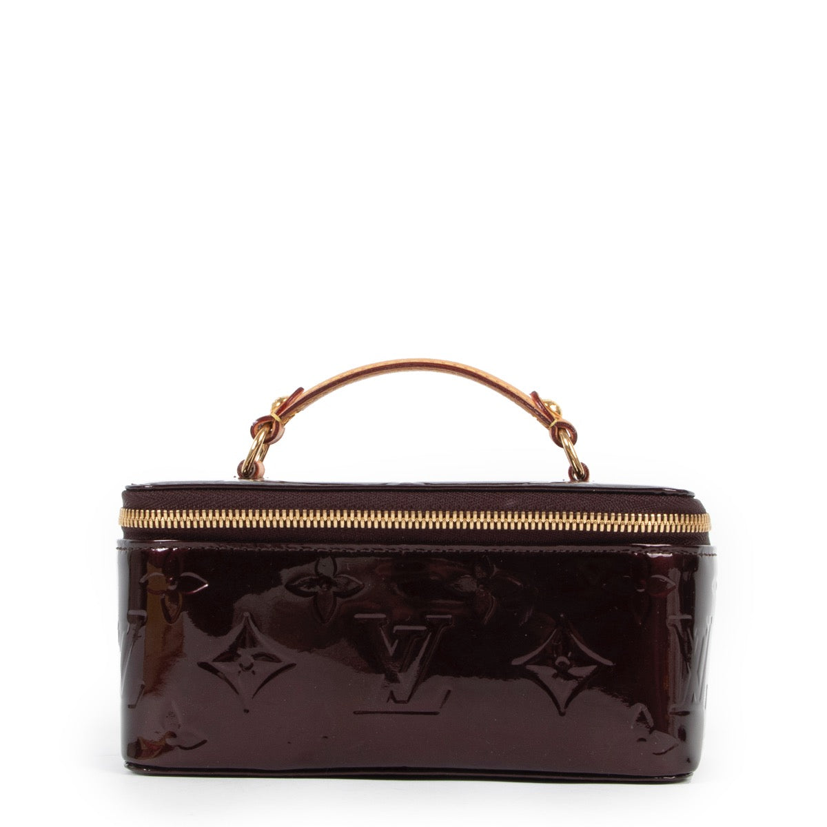 Buy an authentic second hand Louis Vuitton Amarante Vernis Jewelry Box in very good condition at Labellov