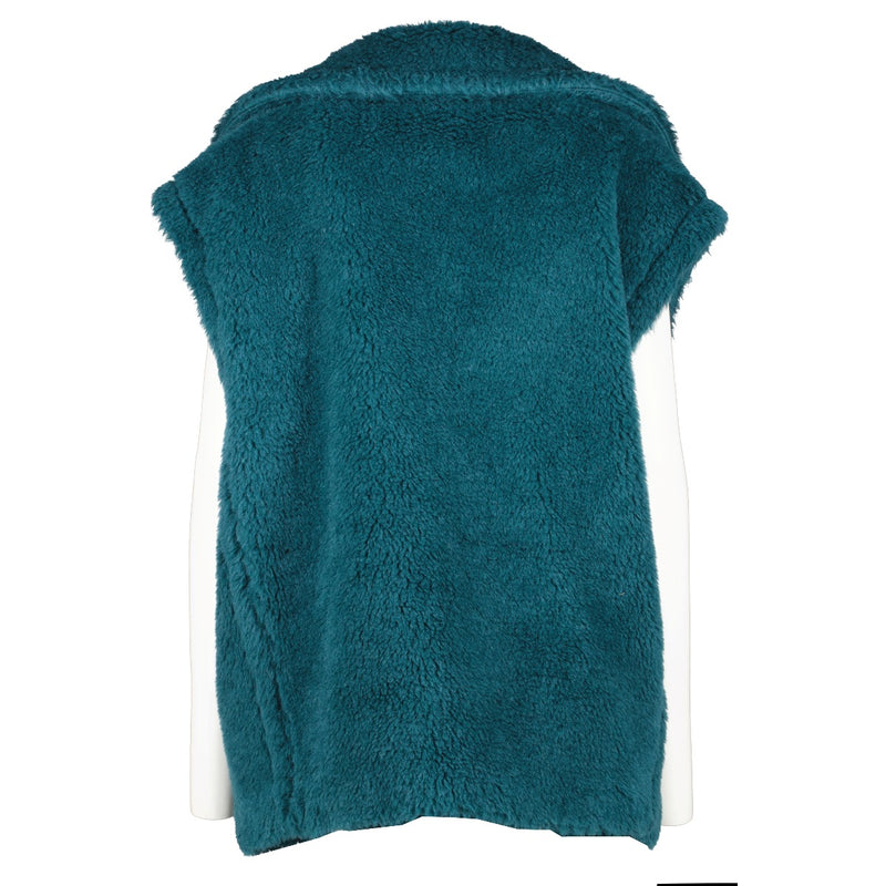 authentic second hand Max Mara Blue Alpaca/Wool Libano Teddy Vest