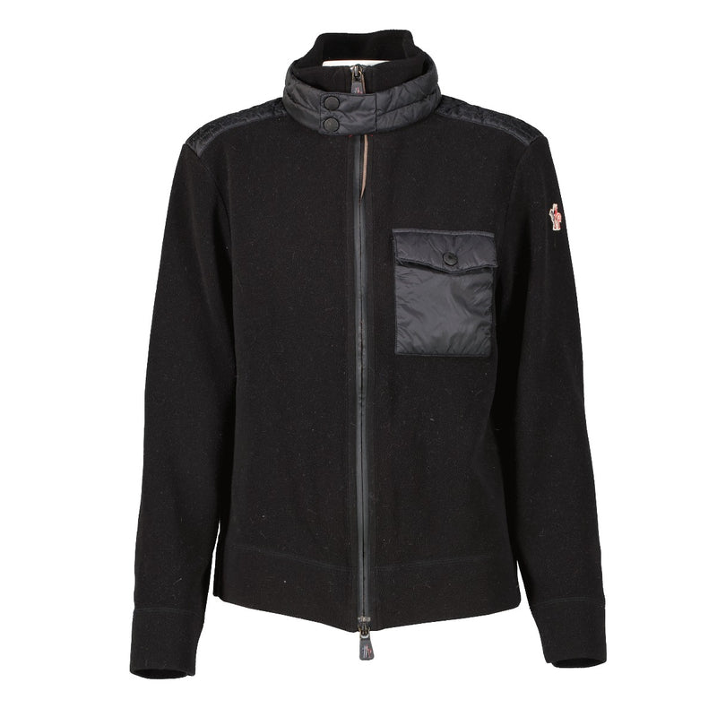 Moncler Black Maglia Cardigan Fleece Jacket