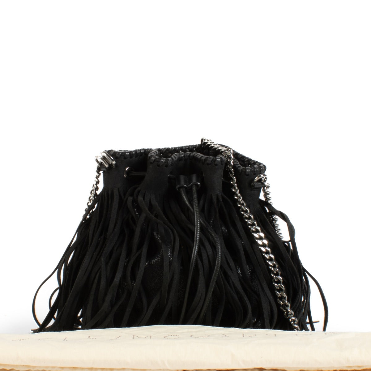 Shop safe online at Labellov in Antwerp, Brussels and Knokke this 100% authentic second hand Stella McCartney Black Bucket Bag