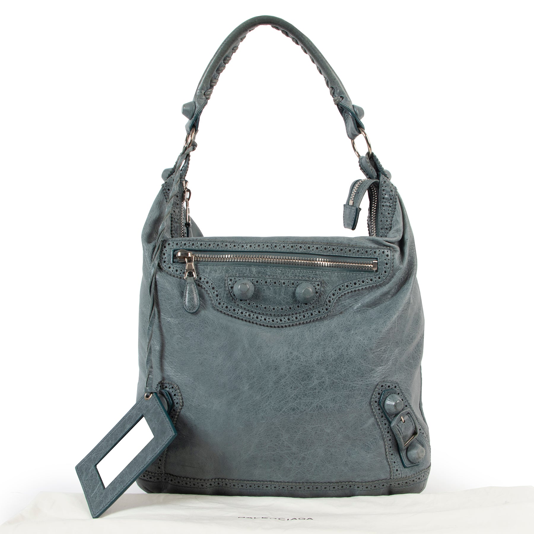 Shop safe online at Labellov in Antwerp this 100% authentic second hand Balenciaga Blue Giant Day Hobo Shoulder Bag