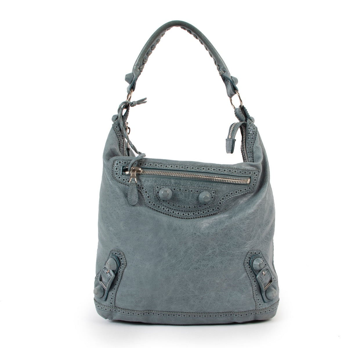 Shop safe online at Labellov in Antwerp this 100% authentic second hand Balenciaga Blue Giant Day Hobo Shoulder Bag