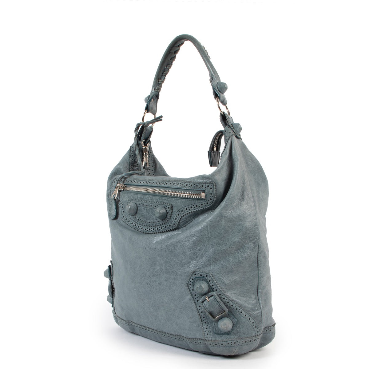 Shop safe online at Labellov in Antwerp this 100% authentic second hand Balenciaga Blue Giant Day Hobo Shoulder Bag