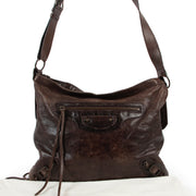 Shop safe online at Labellov in Antwerp this 100% authentic second hand Balenciaga Brown Flat Messenger Crossbody Bag