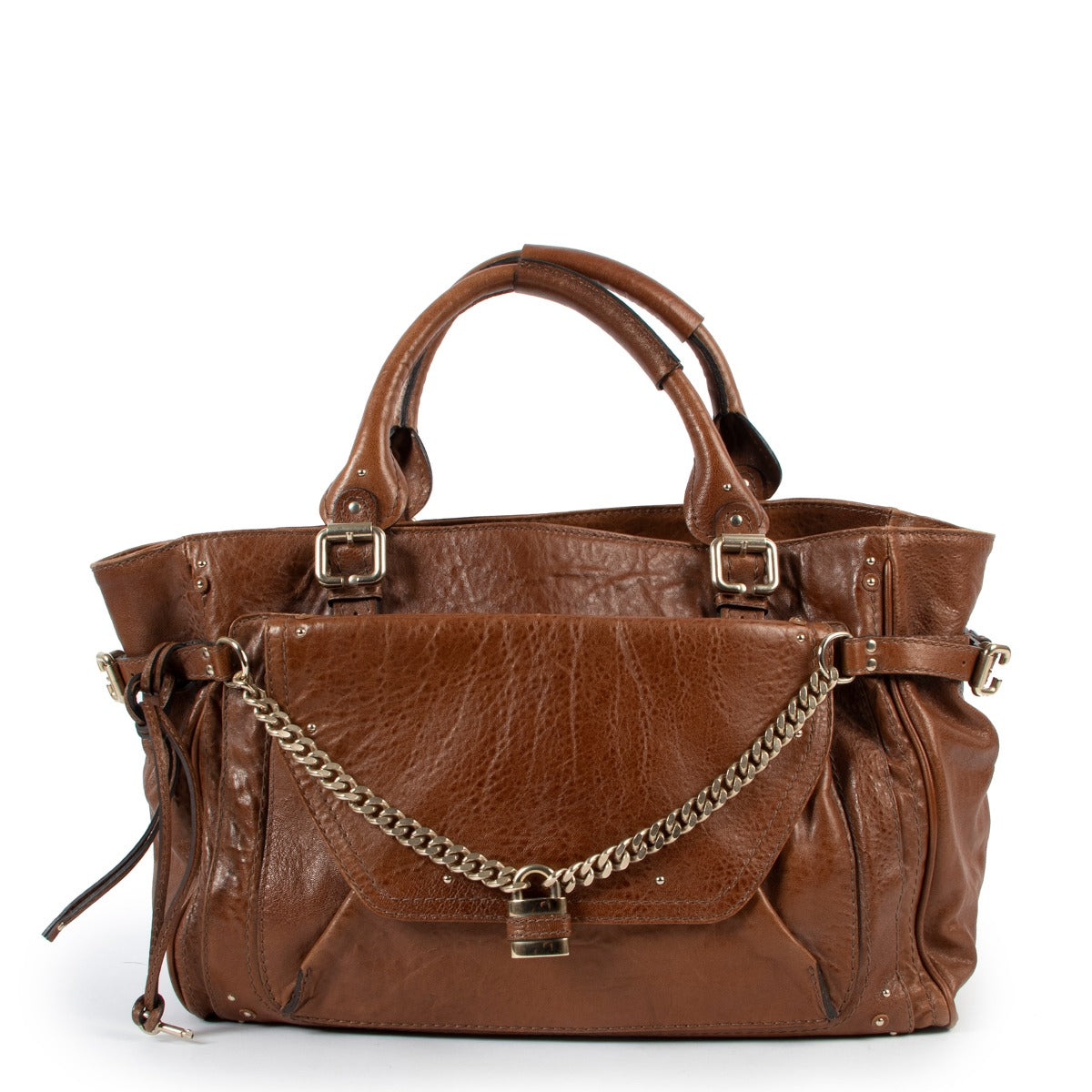 Shop safe online at Labellov in Antwerp this 100% authentic second hand Chloé Brown Paddington Capsule Large Tote Bag