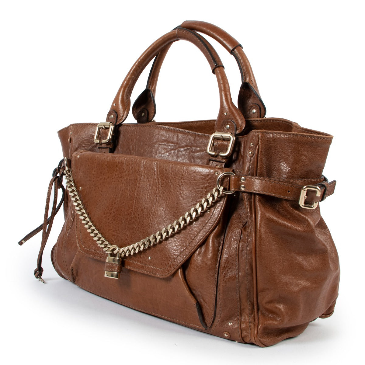 Shop safe online at Labellov in Antwerp this 100% authentic second hand Chloé Brown Paddington Capsule Large Tote Bag