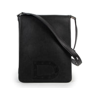 Shop safe online at Labellov in Antwerp this 100% authentic second hand Delvaux Black Leather Louise Baudrier PM Crossbody Bag