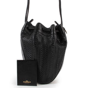Shop safe online at Labellov in Antwerp this 100% authentic second hand Delvaux Black Toile De Cuir Bucket Shoulder Bag