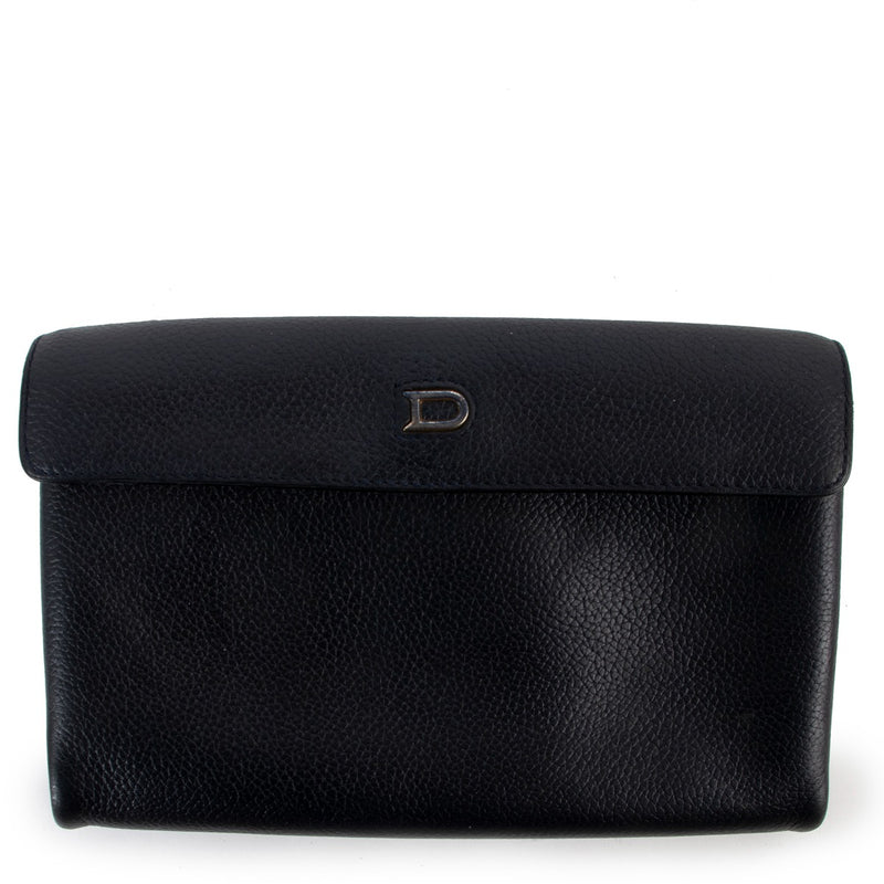 Shop authentic second hand luxury designer Delvaux Navy Blue Leather Long Wallet at Labellov.