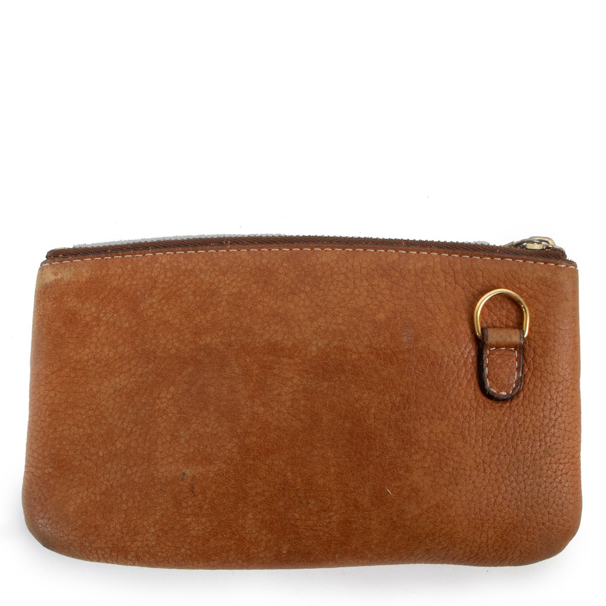 Shop safe online at Labellov in Antwerp this 100% authentic second hand Delvaux Cognac Leather Pouch