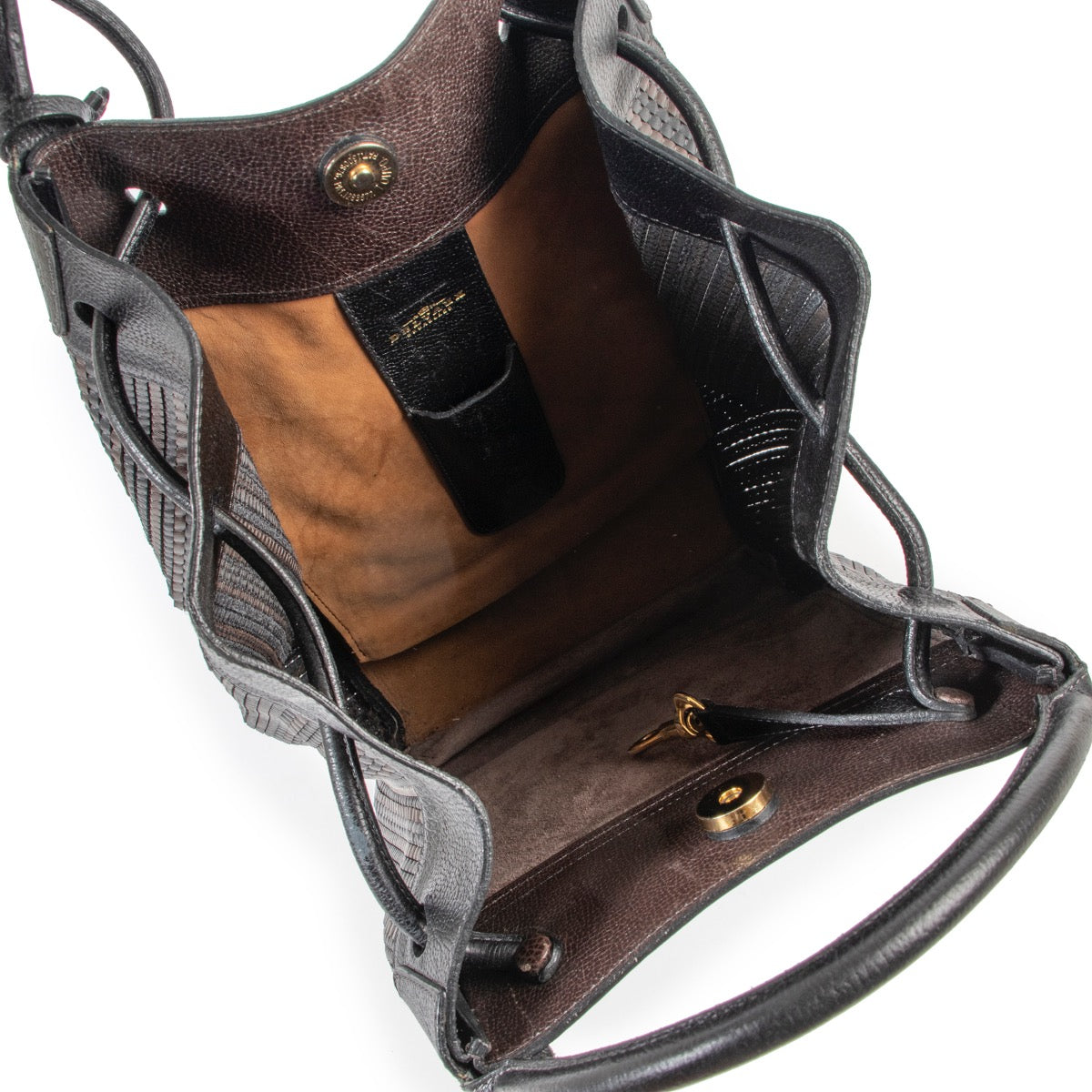 Shop safe online at Labellov in Antwerp this 100% authentic second hand Delvaux Brown and Black Toile De Cuir Corail Shoulder Bag