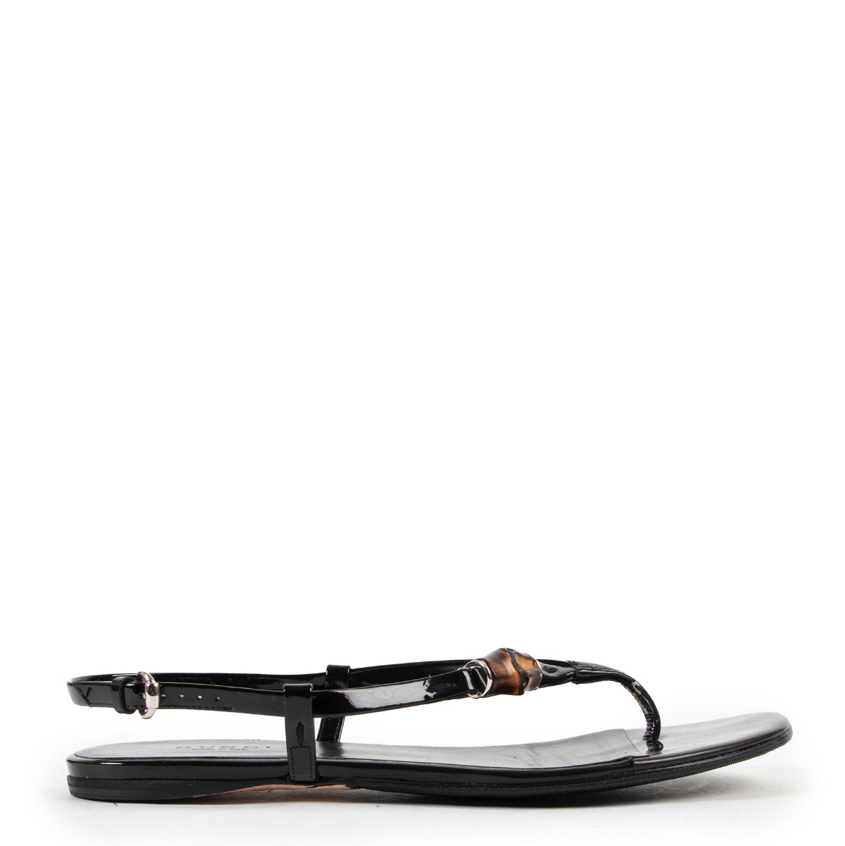 Shop safe online at Labellov in Antwerp this 100% authentic second hand Gucci Black Patent Leather Sandals - Size 36