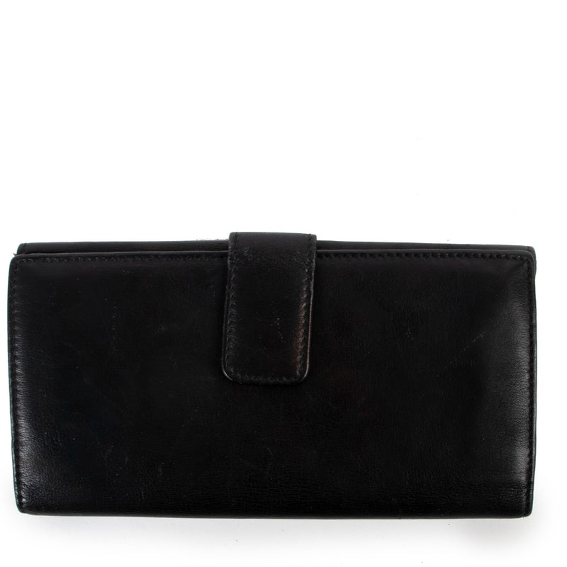 Second hand designer vintage exclusive Gucci Black Interlocking GG Long Wallet at Labellov.