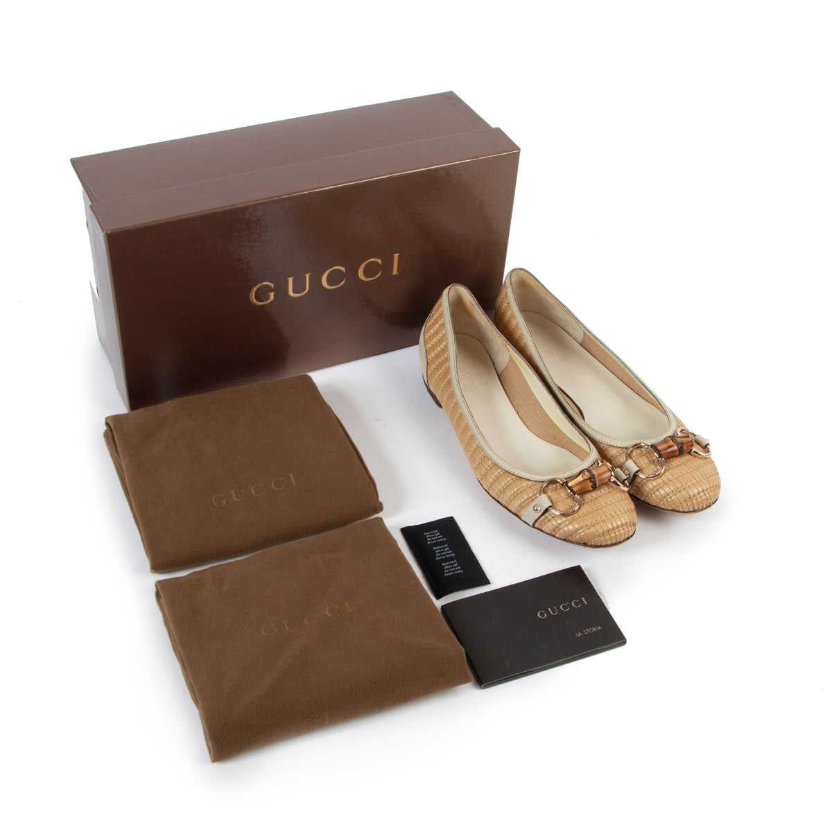 Shop online authentic secondhand vintage Gucci Bamboo Horsebit Ballet Flats for the best price at Labellov.