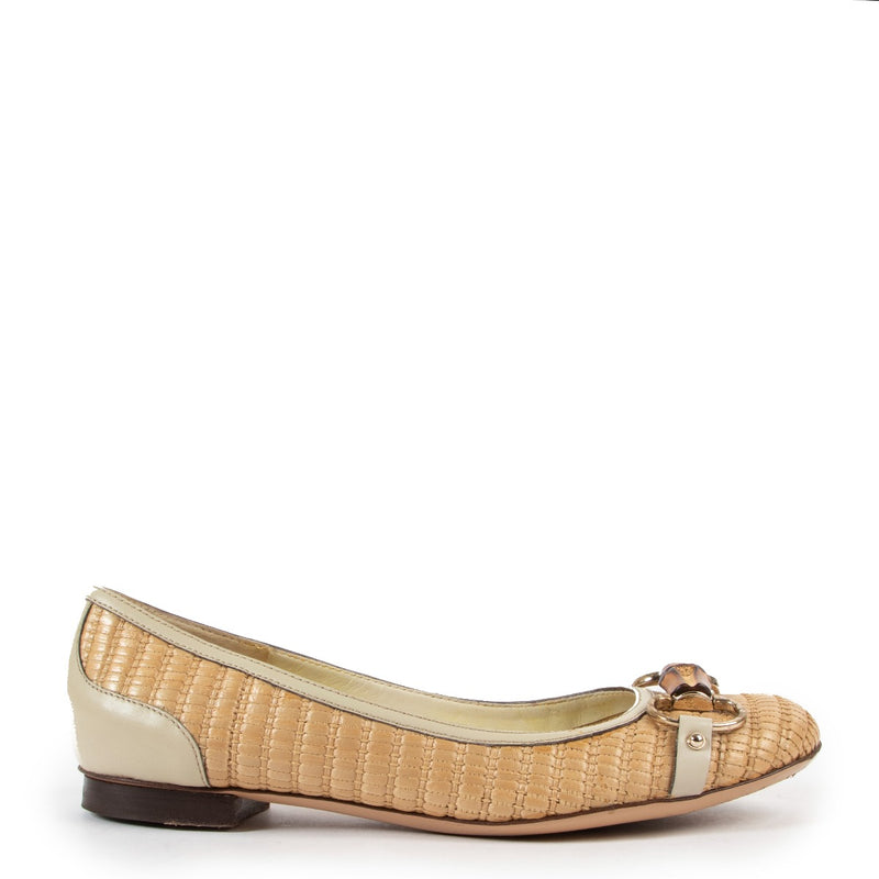 Shop online authentic secondhand vintage Gucci Bamboo Horsebit Ballet Flats for the best price at Labellov.