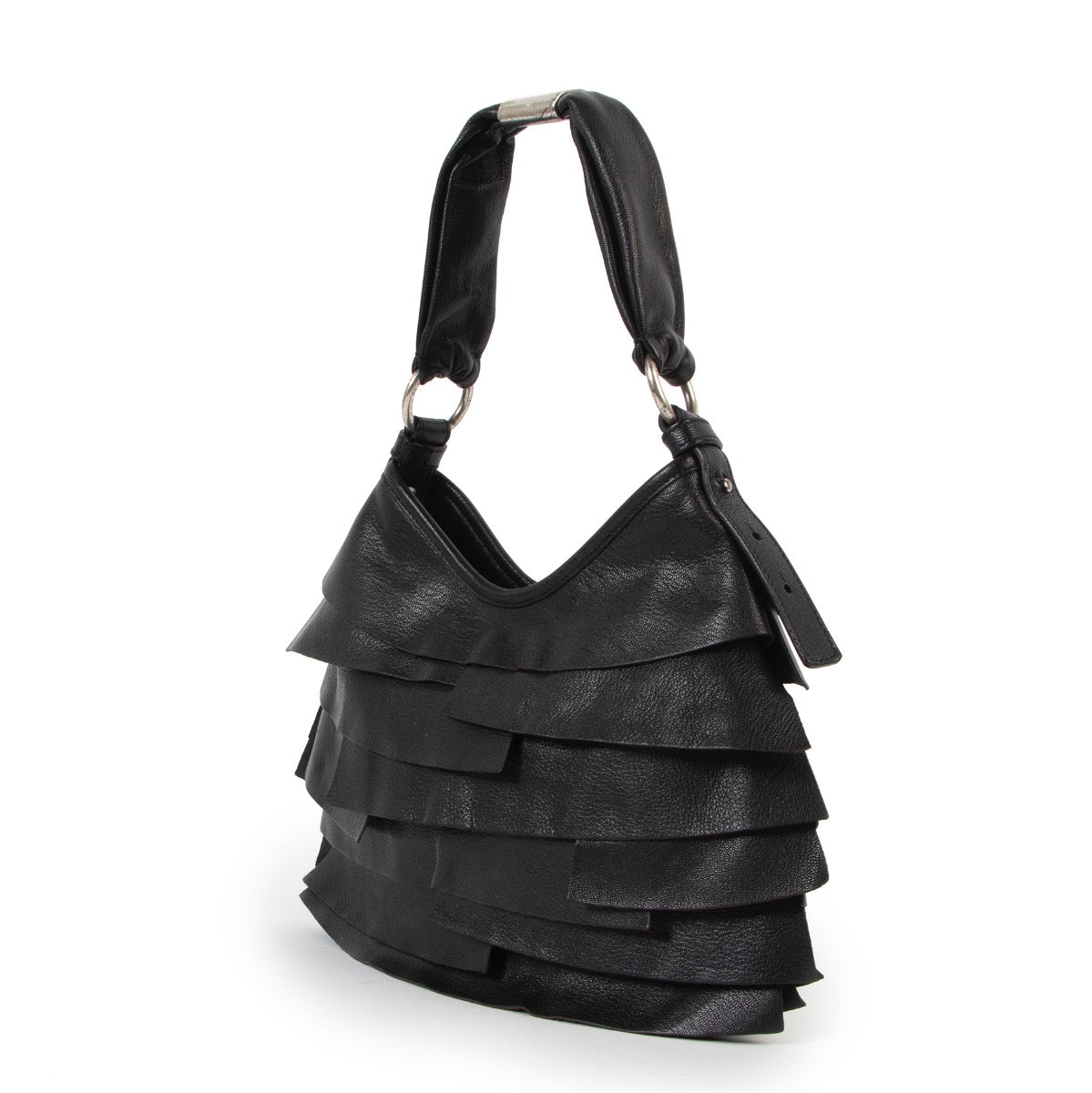 Shop safe online at Labellov in Antwerp this 100% authentic second hand Saint Laurent Black Mombasa Top Handle Bag
