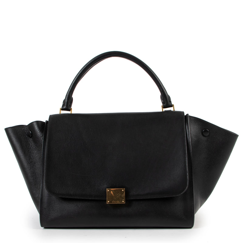 Céline Black Leather Trapeze Top Handle for the best price at Labellov secondhand
