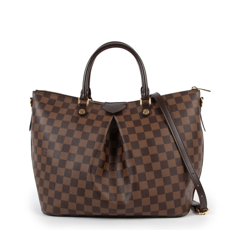 Shop safe online at Labellov in Antwerp this 100% authentic second hand Louis Vuitton Damier Ebene Siena MM in very good condition.