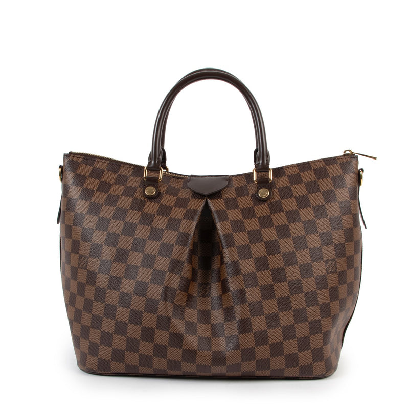 Shop safe online at Labellov in Antwerp this 100% authentic second hand Louis Vuitton Damier Ebene Siena MM in very good condition.