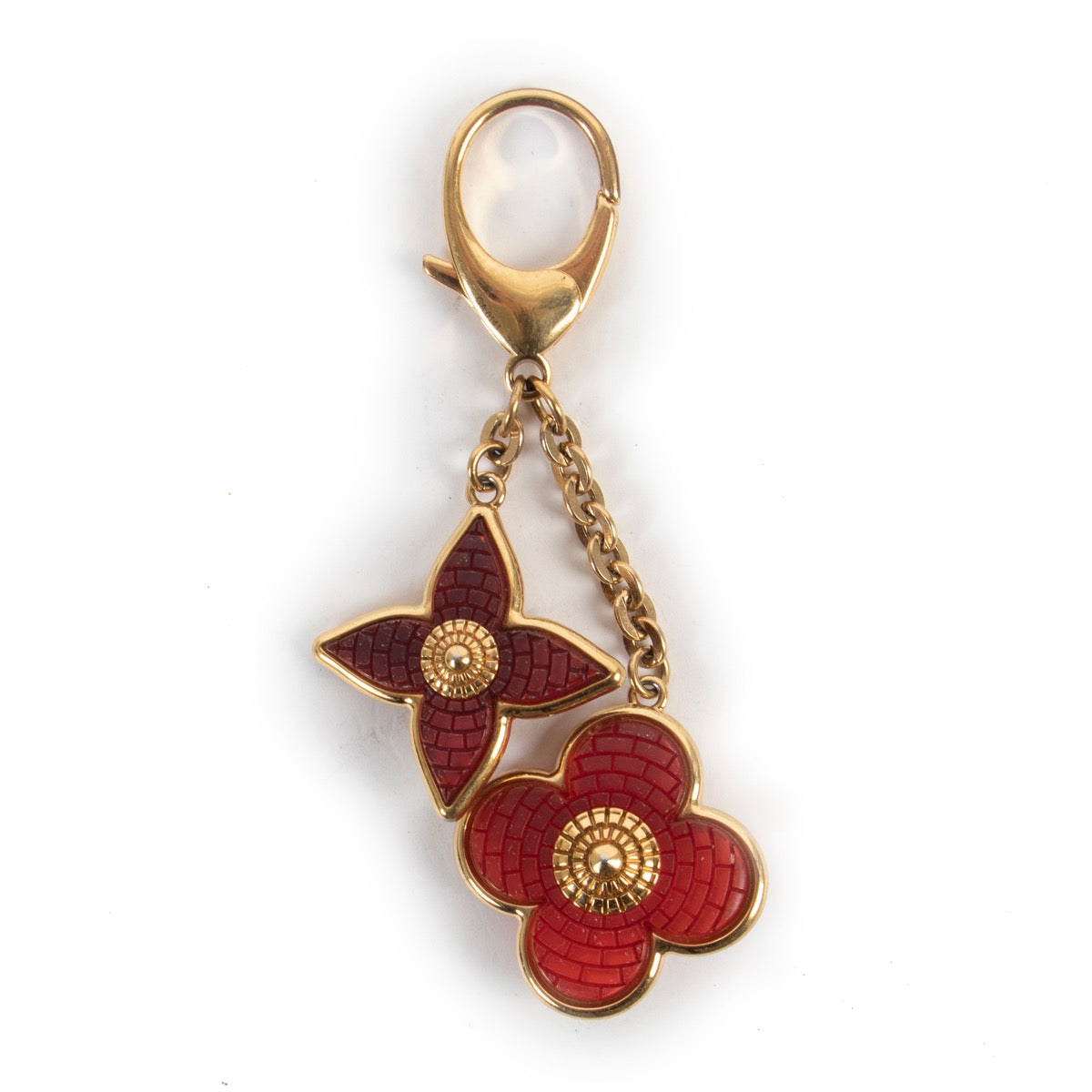 Shop safe online at Labellov in Antwerp this 100% authentic second hand Louis Vuitton Red Bag Charm Key Chain